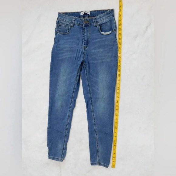 Blue High-Rise‎ Skinny Jeans Classic Stretch Denim Size 9 - Picture 2 of 6